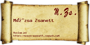 Mózsa Zsanett névjegykártya